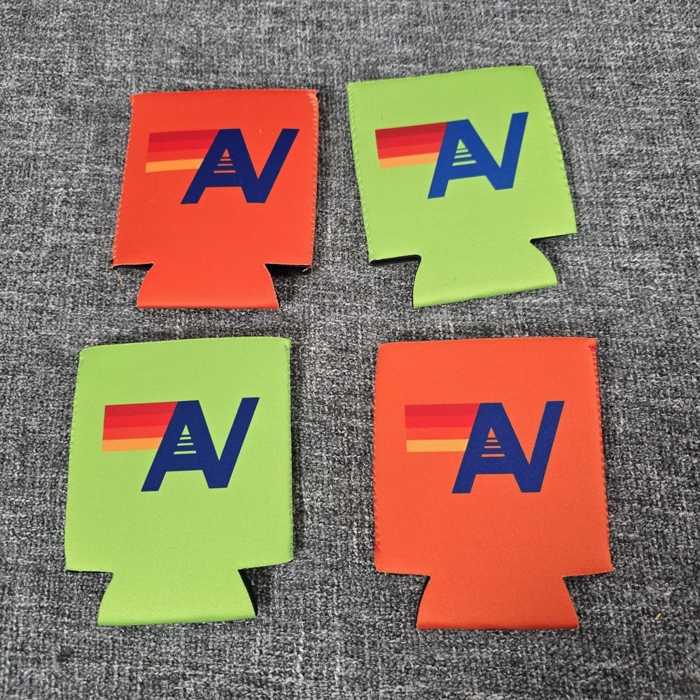 Aviator Nation 4 Pack Koozies Colorful Logo Can Bottle Insulation Tiger
